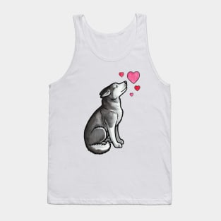 Siberian Husky love Tank Top